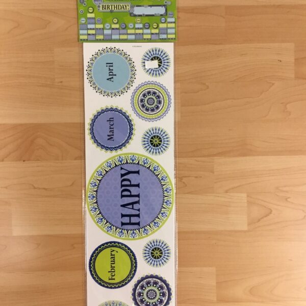 BLUE HARMONY BIRTHDAY MINI BULLETIN BOARD SET