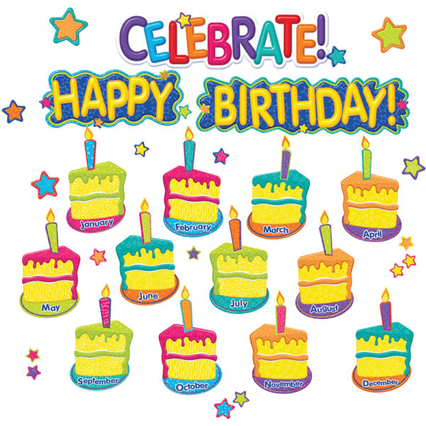 COLOR MY WORLD BIRTHDAY BULLETIN BOARD SET