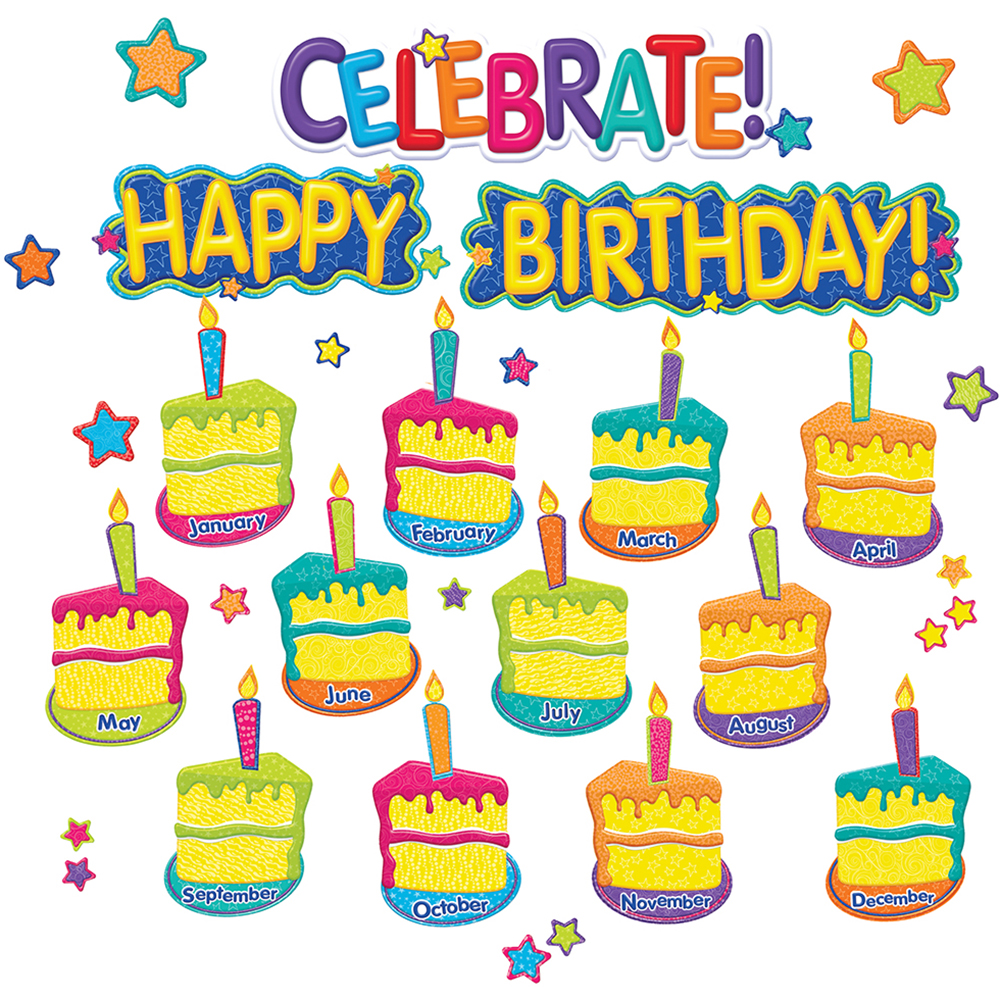 COLOR MY WORLD BIRTHDAY BULLETIN BOARD SET