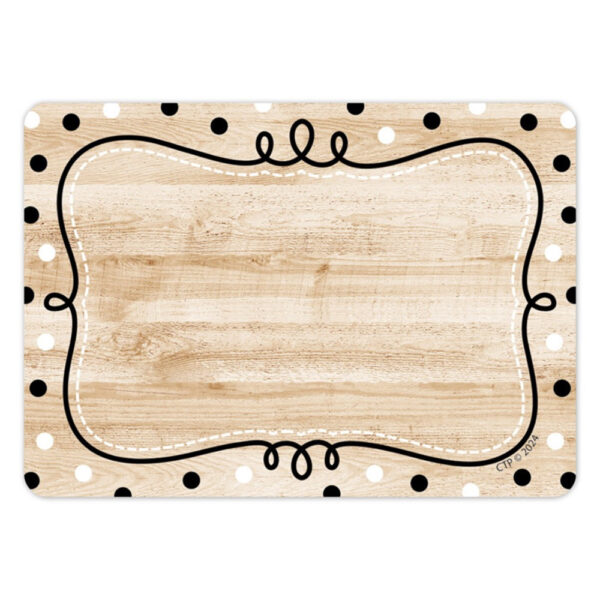 CORE DÉCOR LOOP-DE-DOTS ON WOOD LABELS