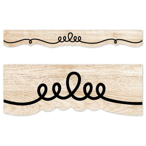 CORE DÉCOR LOOP-DE-DOODLE ON WOOD EZ BORDER