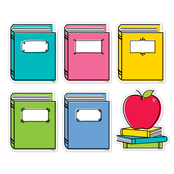 CORE DÉCOR DOODLE BOOKS 6" DESIGNER CUT-OUTS