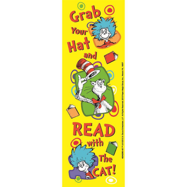 DR. SUESS GRAB YOUR HAT BOOKMARKS