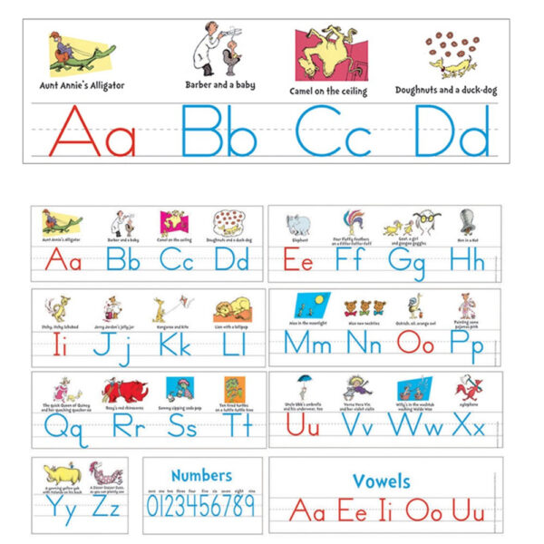 DR. SEUSS MANUSCRIPT ALPHABET BULLETIN BOARD SET