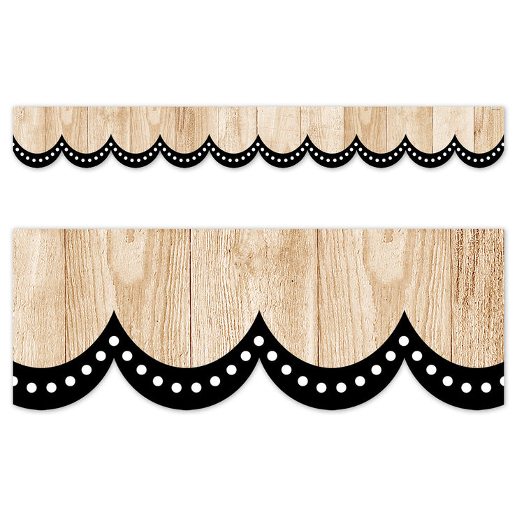 CORE DÉCOR DOTTED SCALLOPS ON WOOD EZ BORDER